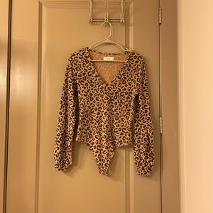 Cheetah Print Abercrombie Bodysuit, size medium